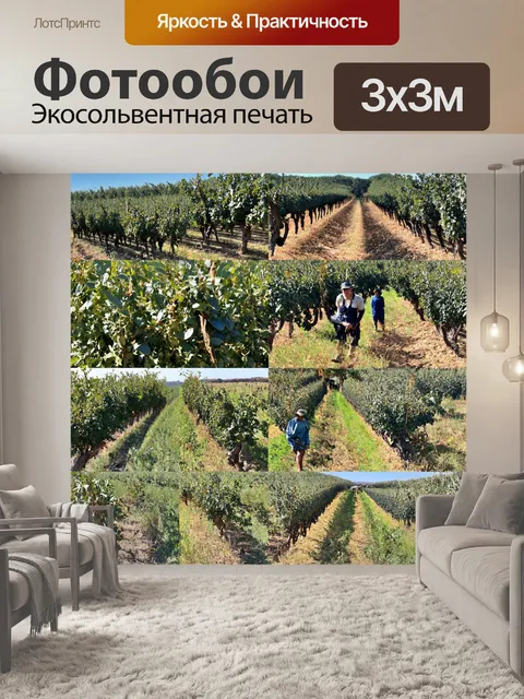 Фотообои пейзаж в стиле лоскутный коллаж