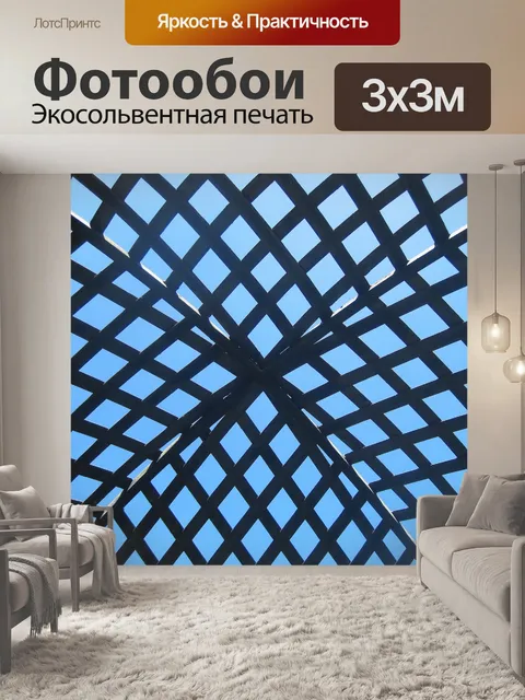 Фотообои навес сетка на фоне неба