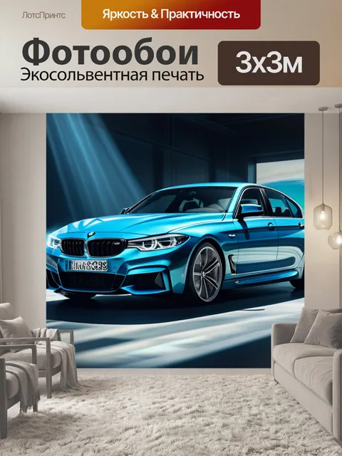 Фотообои пейзаж с бмв