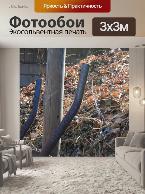Фотообои листья на компостную кучу