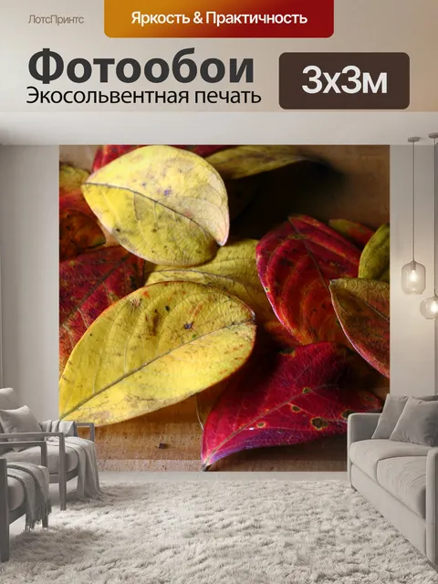 Фотообои Листья гордости Индии цвета ржавчины