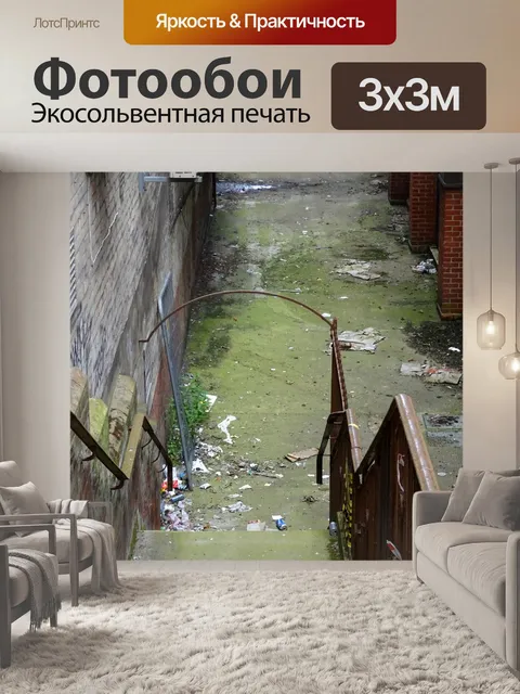 Фотообои Лестницы, ведущие к грязной аллее