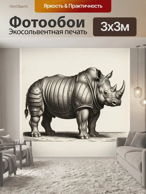 Фотообои Рогатый зверь в броне