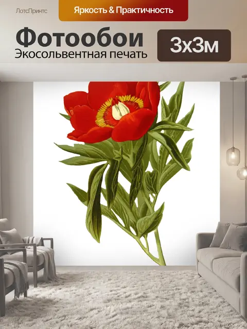 Фотообои Клипарт Цветочная роспись искусства