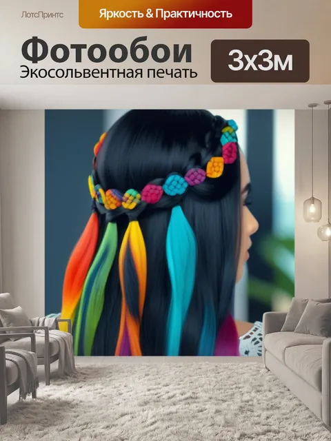 Фотообои прическа с элементами бохо