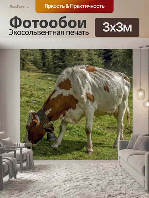 Фотообои Альпийская дойная корова