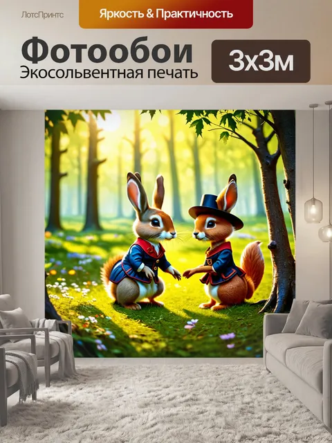 Фотообои сказка животные: волшебный лес