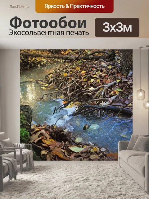 Фотообои Осенний ручей 2