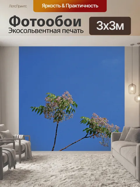 Фотообои Сиринга цветет против голубого неба