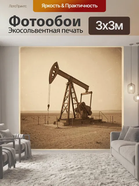 Фотообои Промышленная вышка в пустыне