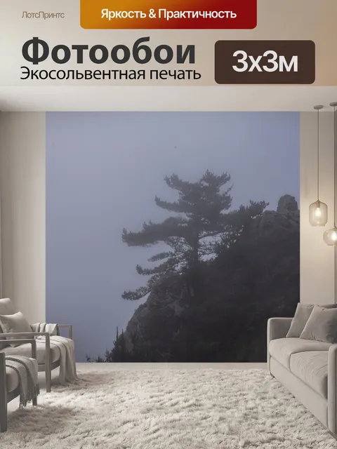 Фотообои Одно дерево туманное утро