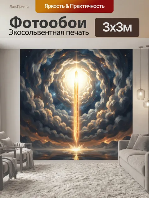 Фотообои Сияющий меч в космосе