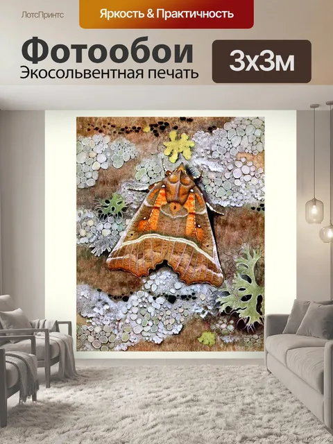 Фотообои Мотылек бабочка винтажное искусство