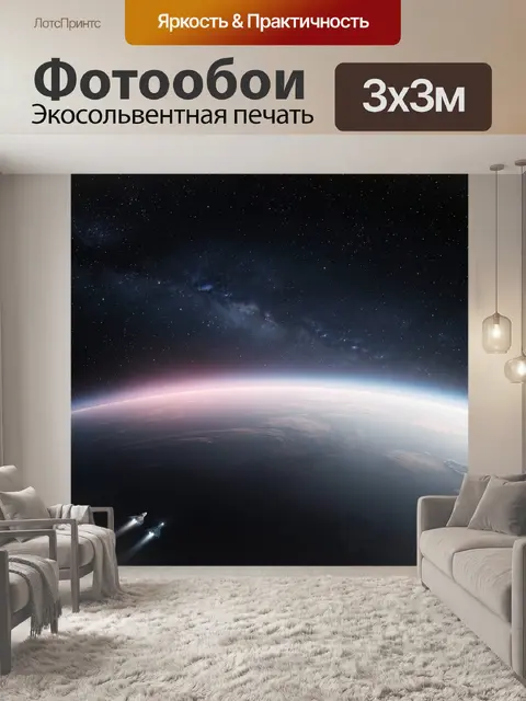 Фотообои Земля и космические шаттлы