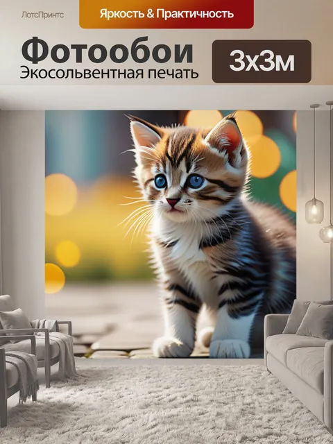 Фотообои с котенком
