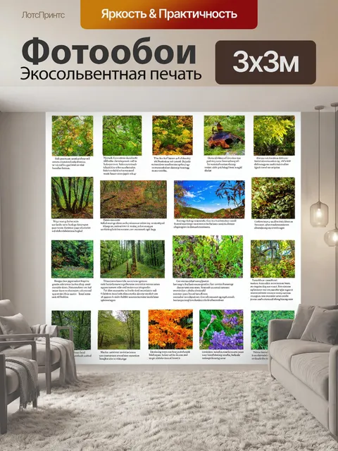Фотообои природа в стиле лоскутный коллаж