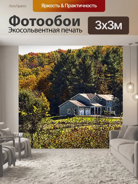 Фотообои Главная Расположенный в осенней листве