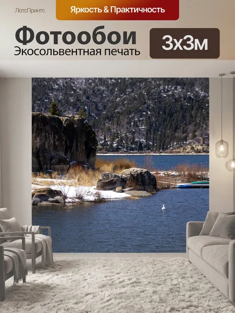 Фотообои Зимний пейзаж озера