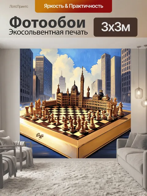 Фотообои на фоне мерцающего города