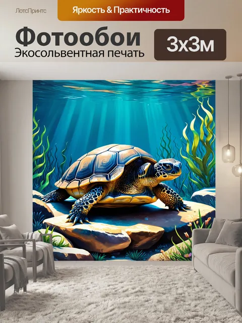 Фотообои изящная черепаха медитирует на теплых камнях, пока солнечные лучи нежно облизывают её панцирь