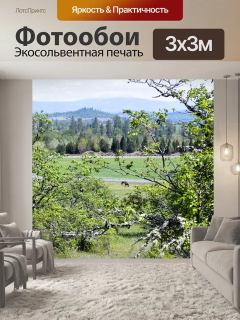 Фотообои Лошади в поле