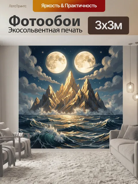 Фотообои Лунный остров в океане