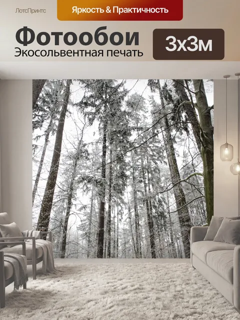 Фотообои Зимний лес