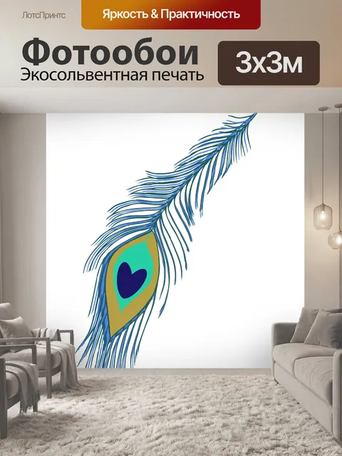Фотообои Перо павлина Clipart