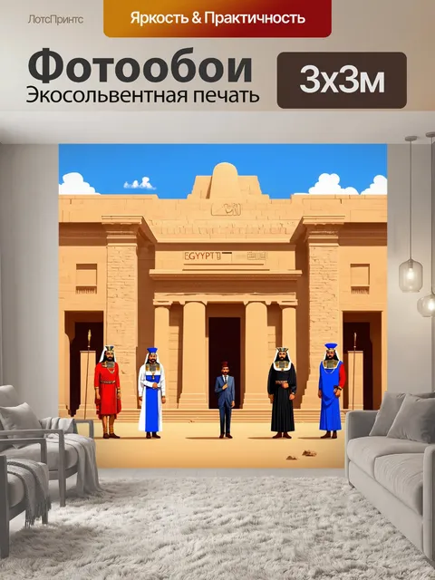 Фотообои египет в стиле двухмерная иллюстрация с отличительными чертами египетской иерархии и социальных классов на…