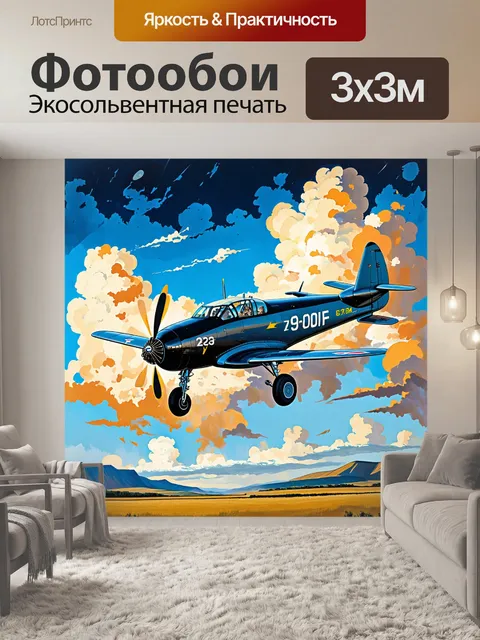 Фотообои увлекательная композиция с авиатором