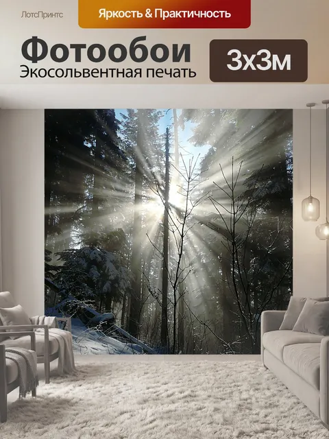 Фотообои Зимний лес