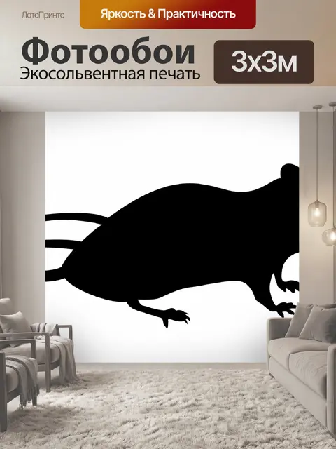 Фотообои мыши силуэт заседание