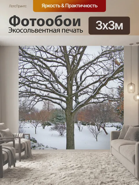 Фотообои Дерево в снегу