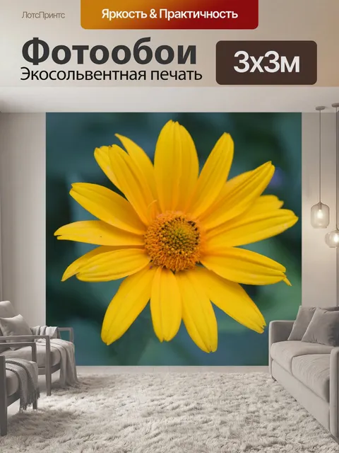 Фотообои Цветок желтый