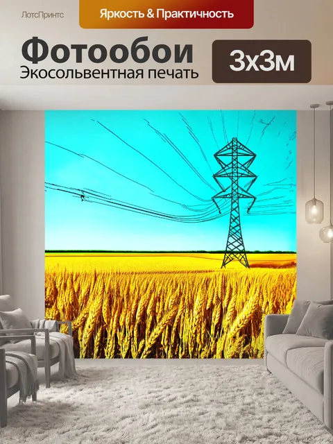 Фотообои красивая линия электропередач