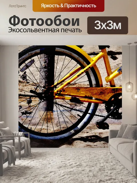 Фотообои Велосипедов и Чайки Фон