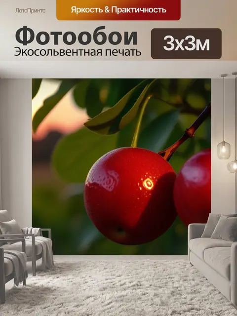 Фотообои фрукты в свете заката