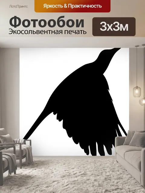 Фотообои Черная птица