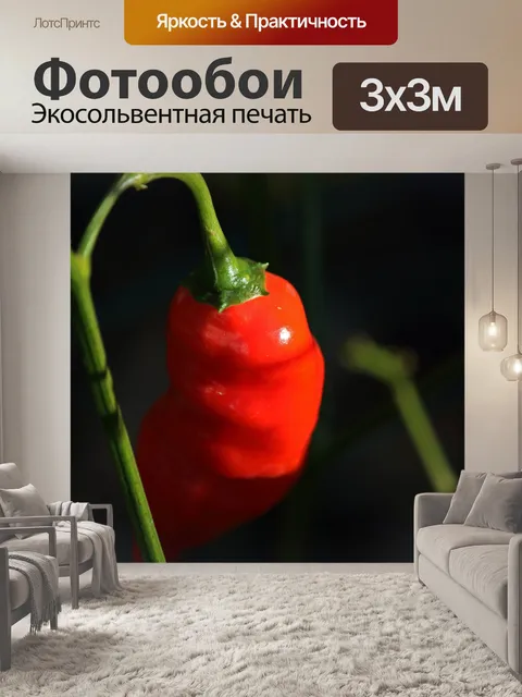 Фотообои длинный острый красный сладкий перец