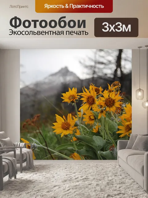 Фотообои Дикие горные цветы