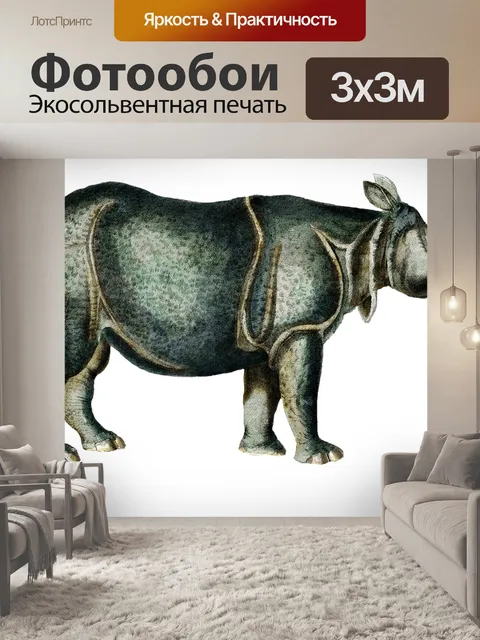 Фотообои Носорог