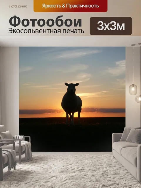 Фотообои Силуэт овец