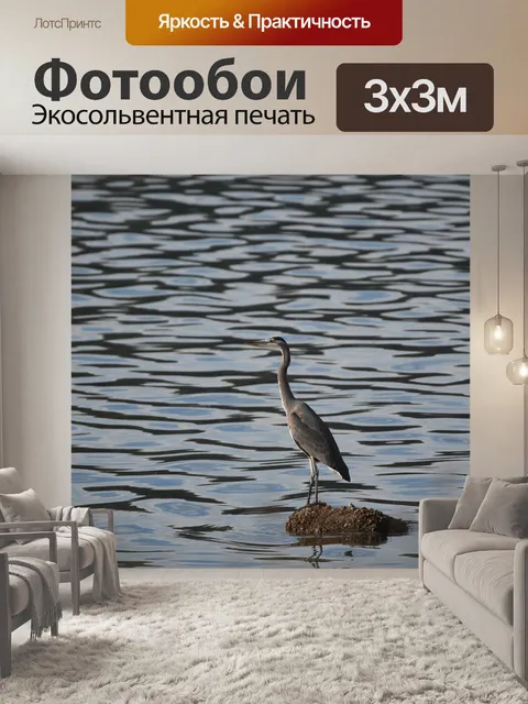 Фотообои Большая голубая цапля
