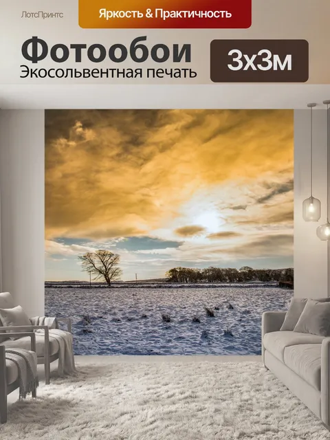 Фотообои Зимний закат
