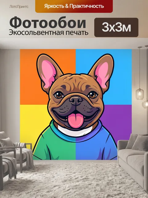 Фотообои Улыбающийся французский бульдог