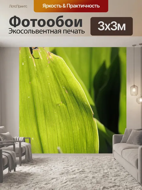 Фотообои Фон с поврежденными зелеными листьями