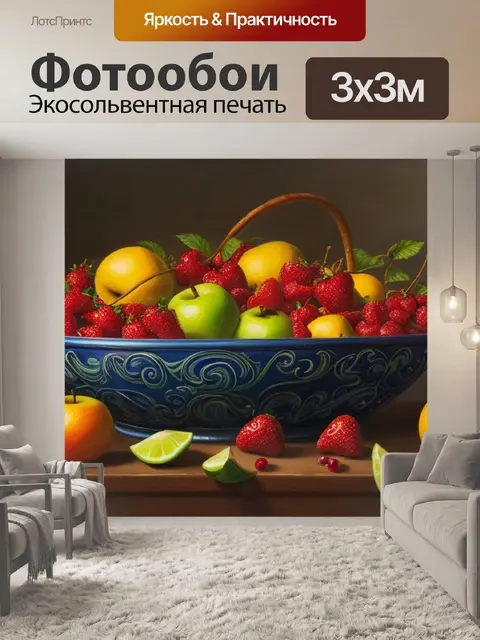 Фотообои натюрморт с фруктами описание картины