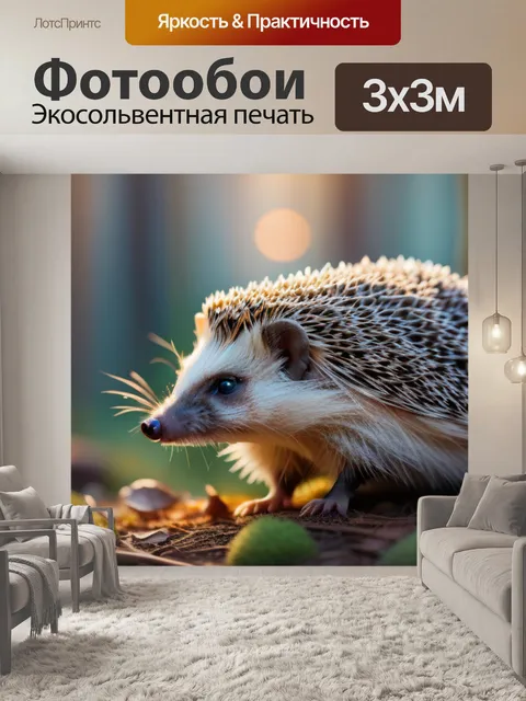 Фотообои с ежиком