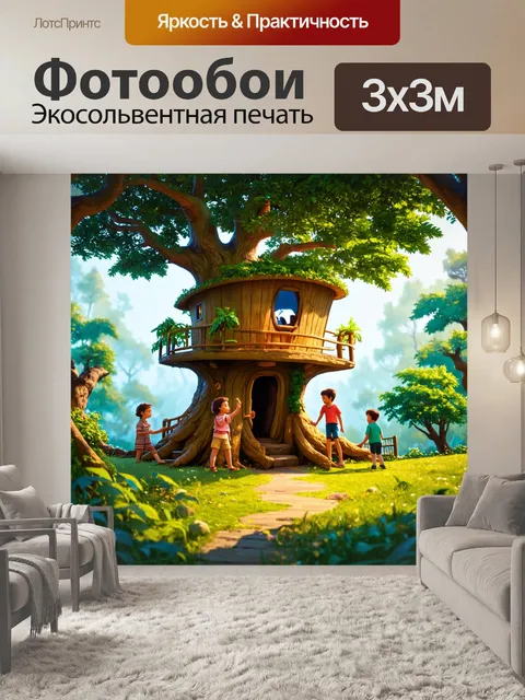 Фотообои сказка приключение о доме на дереве