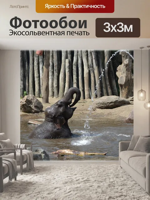 Фотообои В ванне со слонами 15